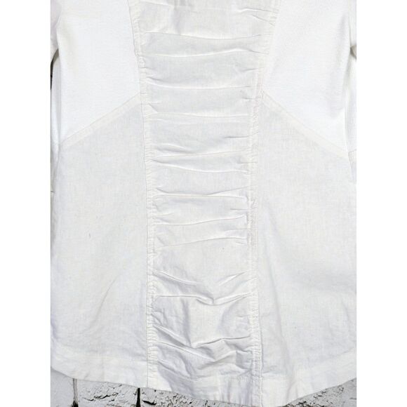 MIND SET XCVI Linen-Cotton Zip-Front Shacket Coastal Beachy Lagenlook Small NWT - Picture 4 of 7